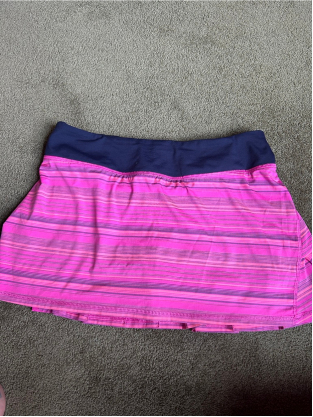Women's Lululemon Pace Setter Skirt in Pink and Navy, Size 6